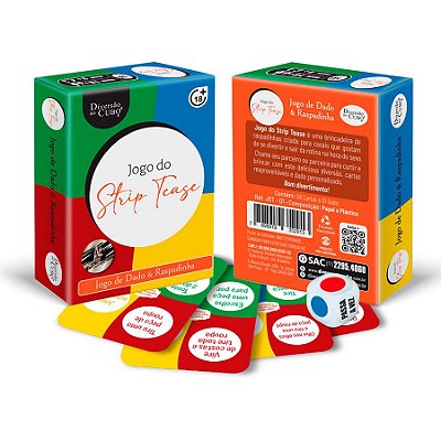 Jogo Do Strip Tease Dado E Raspadinha Reutilizável Diversão Ao Cubo