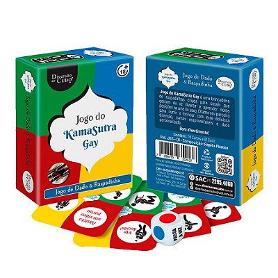 Jogo De Dado E Raspadinha KamaSutra Gay Reutilizável