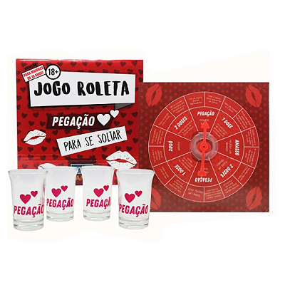 Jogo Roleta Pegação com 4 Shots Unika