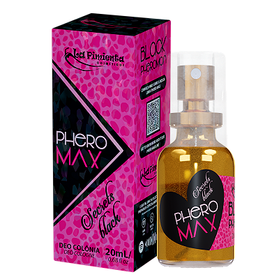 Perfume com Feromônio Phero Max Secrets Black 20ml La Pimienta
