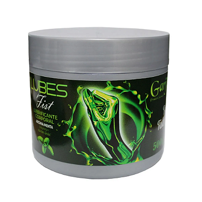 Lubes Fist Menta Poderoso Lubrificante Íntimo de Alto Rendimento à Base D'Água 500g