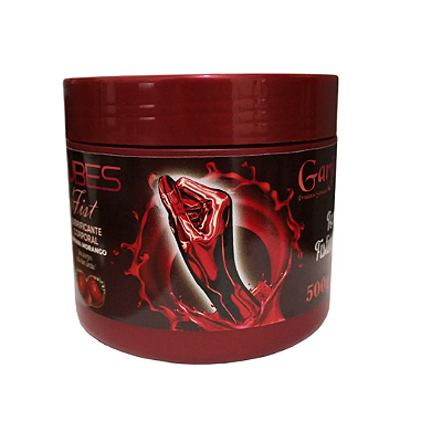 Lubes Fist Morango Poderoso Lubrificante Íntimo de Alto Rendimento à Base D'Água 500g