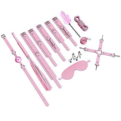 Kit com 10 Sado Erótico ROSA - Bondage BDSM 3
