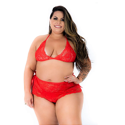 Fantasia Assanhadinha VERMELHA Plus Size
