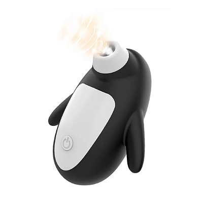 Sugador Recarregável em Formato de Pinguim. Possui 10 Modos de Ondas de Pressão – ORAL SICKING