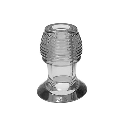 Plug Anal 6,5 cm com Ranhuras em Alto Relevo e Túnel Interno Vazado