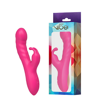 Vibrador Recarregável com Estimulador Clitoriano Formato Coelho – GOOD VIBE TOYS