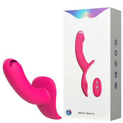 Vibrador Penetrador Strapless Recarregável com Controle e Cinta Peniana Modelo Tanga – PRETTY BEAUTY