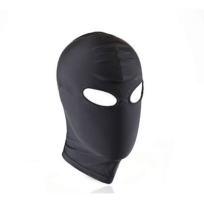 Capuz em Spandex com Abertura na Região dos Olhos PRETA