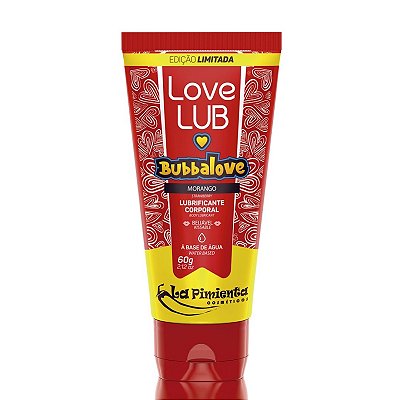 Lubrificante BubbaLove Morango Beijável 60g