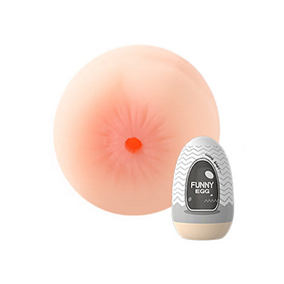 Funny Egg Masturbador Cyberskin Formato de Anus Vipmix PRETO