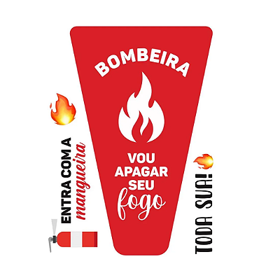 Bombeira Tatuagem Temporária 10 X 14cm Sedux