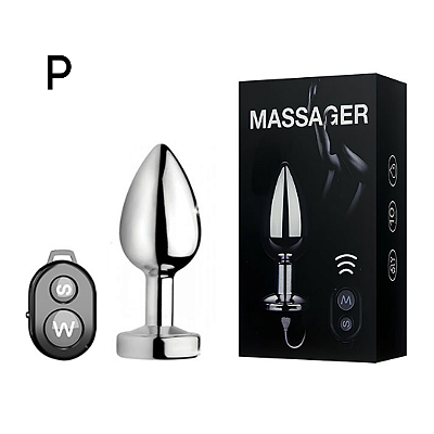 Plug Anal Recarregável em Metal TAMANHO P com Controle Remoto – GOOD VIBE TOYS