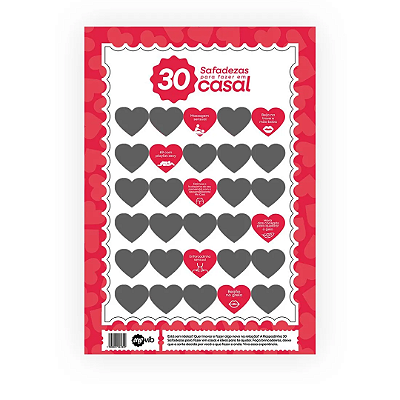 Raspadinha 30 Safadezas para Fazer em Casal 60X45CM MyVib