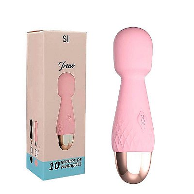 Irene Mini Varinha Magica Recarregavel com 10 Modos de Vibracao Sexy Import