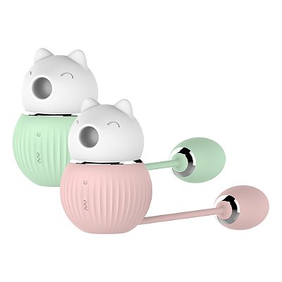Sugador de Clitóris em Formato de Gatinho com Bullet Vibratório