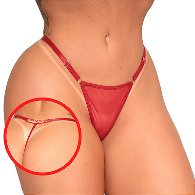 Calcinha Fio Dental TARADINHA Neon VERMELHA
