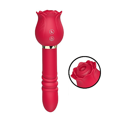 Vibrador de Ponto G e Clitóris / Rosa com Pulsação e Vai e vem