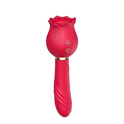 Vibrador de Ponto G e Clitóris / Rosa com Pulsação CARMIM