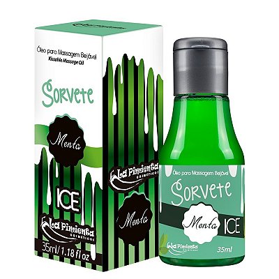Óleo Comestivel Para Massagem Ice De Menta 35ml