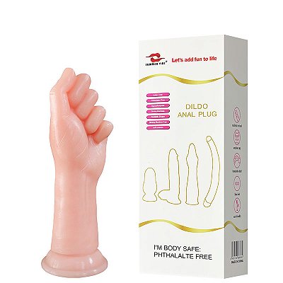 Penetrador 22,3×5,4cm em Formato de Mão Fechada com Punho Cerrado e Ventosa