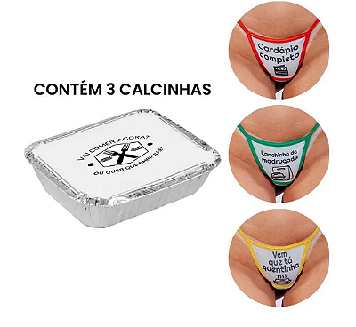 Kit Marmita Vai Comer Agora Com 3 Calcinhas
