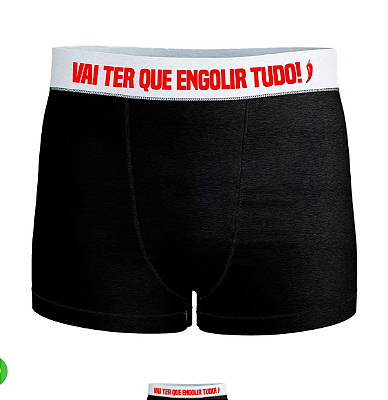 Cueca Sexy Vai Ter Que Engolir TAMANHO P / Preta