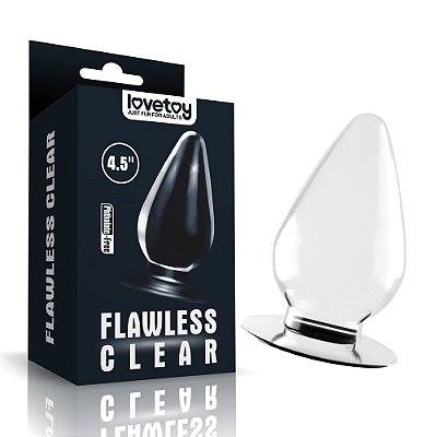 Plug Anal Feito em Jelly 12 x 6cm Flawless Clear