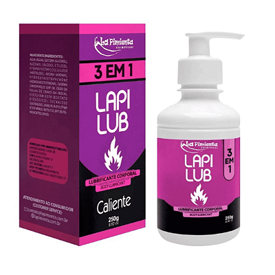 Lapi Lub CALIENTE Lubrificante Excitante Feminino 250g