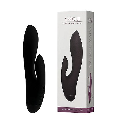 Vibrador Ponto G A PILHA COR ROXA com Estimulador Clitoriano e 7 Modos de Vibração – YAOJI