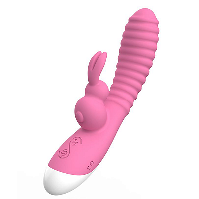 Vibrador BORN Rabbit Texturizado com Estimulador Recarregável