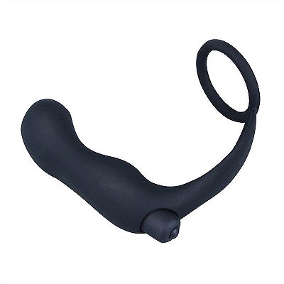 Vibrador Plug para Prostata com Anel Peniano - 10 Modos - PILHA