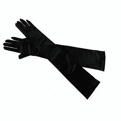 Luva Longa de Veludo PRETA