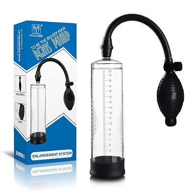 Bomba Peniana Manual com Tubo 20x6,3cm e 1 Anel