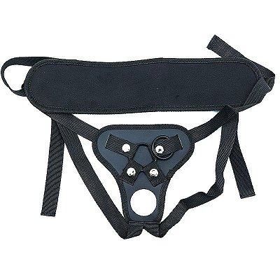 Cinta Peniana de Couro Ajustáveis PRETO