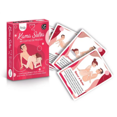 Baralho Kama Sutra 50 Cartas de Prazer com Posicoes Diversao ao Cubo