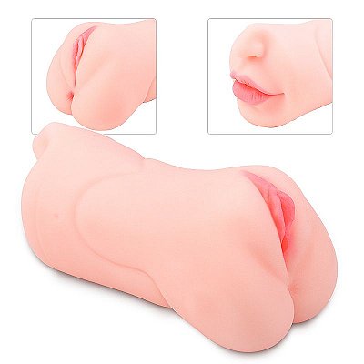Masturbador Masculino Celina Cyberskin 16,0 x 8,0 cm em Formato de Vagina e Boca - S-Hande