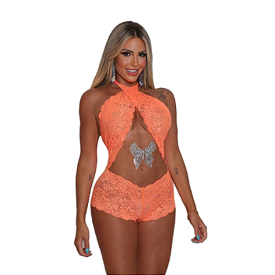 Body Invertido Folia Neon LARANJA