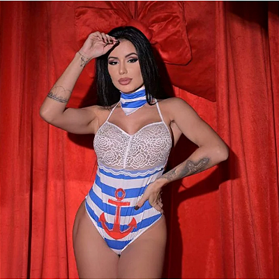Fantasia Body Sensual Náutica - TAMANHO ÚNICO