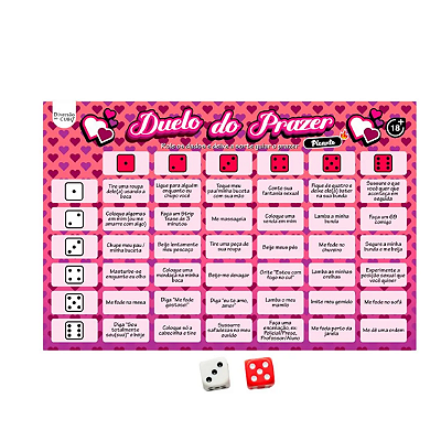 Duelo do Prazer Picante Jogo de Tabuleiro com Desafios Eroticos Diversao ao Cubo