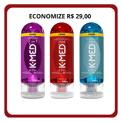 Kit 3 K-MED (Neutro + Ice + Hot) 200g cada