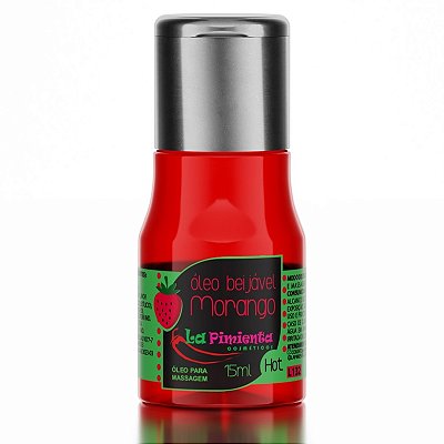 Óleo Beijável Hot de Morango 15ml La Pimienta