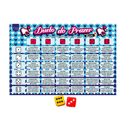Duelo do Prazer Namoro Jogo de Tabuleiro com Desafios Diversao ao Cubo
