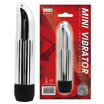 Vibrador Personal Multivelocidade de 13,6 cm A PILHA com Textura Canelada – MINI VIBRATOR