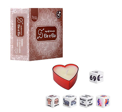 Jogo E Sedução Ele E Ela 05 Itens Diversão ao Cubo