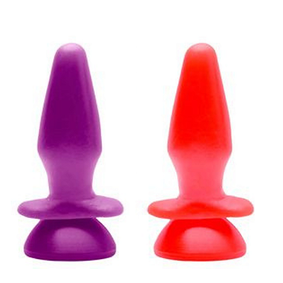 Plug Anal Colors Maciço Com Ventosa 13,5cm