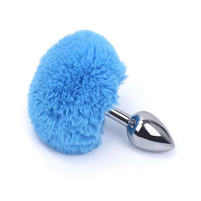 Plug Pompom AZUL - TAMANHO P
