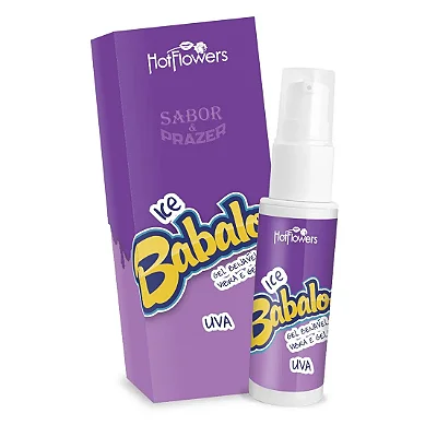 Babaloo Ice UVA Gel Beijável Vibra e Gela 15g Hot Flowers
