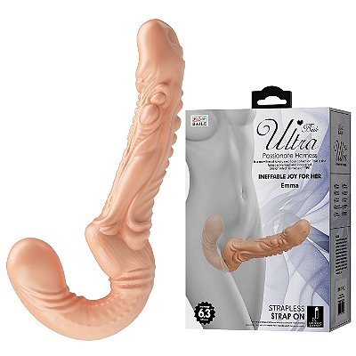 Prótese Dildo Strapless Para Casal - 16,1x3,4cm