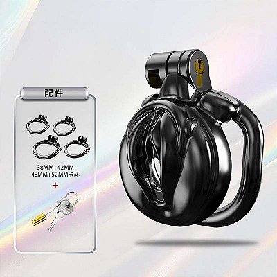 Cinto de Castidade Masculino com Design Diferenciado na Ponta em Formato de Vulva - 4 ANEIS